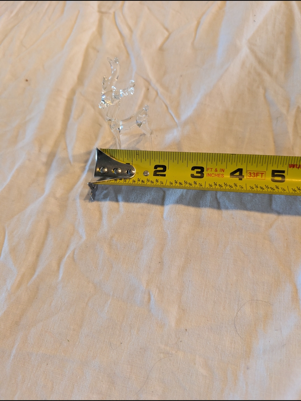 2/16$ Vintage Clear Glass Reindeer Figurine - Picture 4 of 5